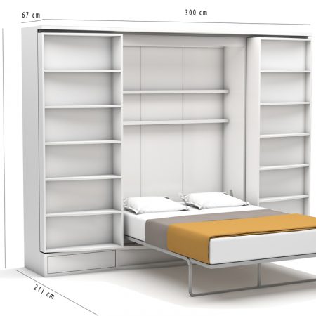 tweepersoons bedkast met schuifkasten SUIT