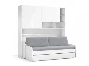 Bedkast Icon compact met kast - wit