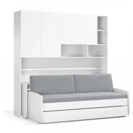Bedkast Icon compact met kast - wit