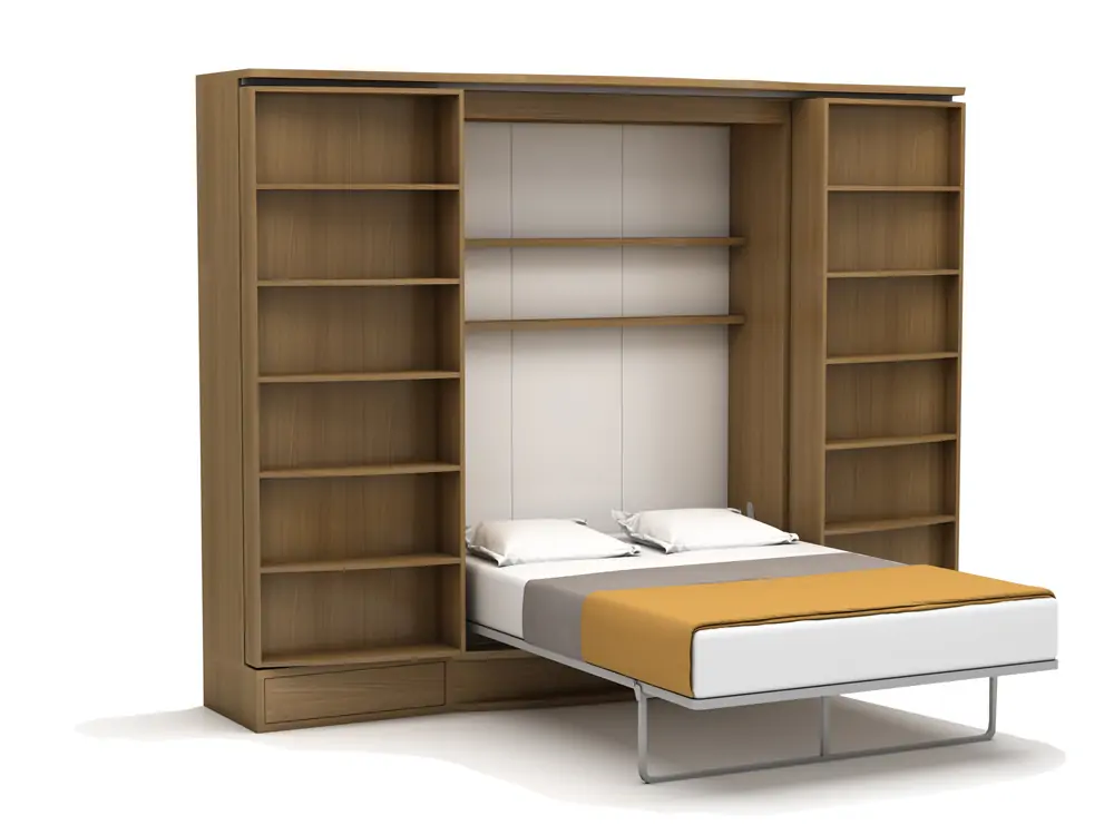 Tweepersoons bedkast Suit 140x200 cm bruin - Afbeelding 2