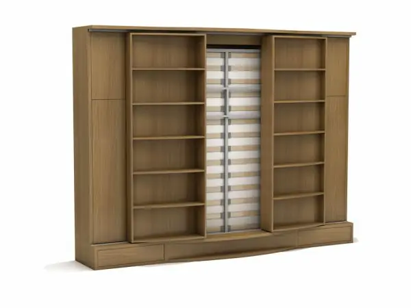 Tweepersoons bedkast Suit 140x200 cm bruin - Afbeelding 5